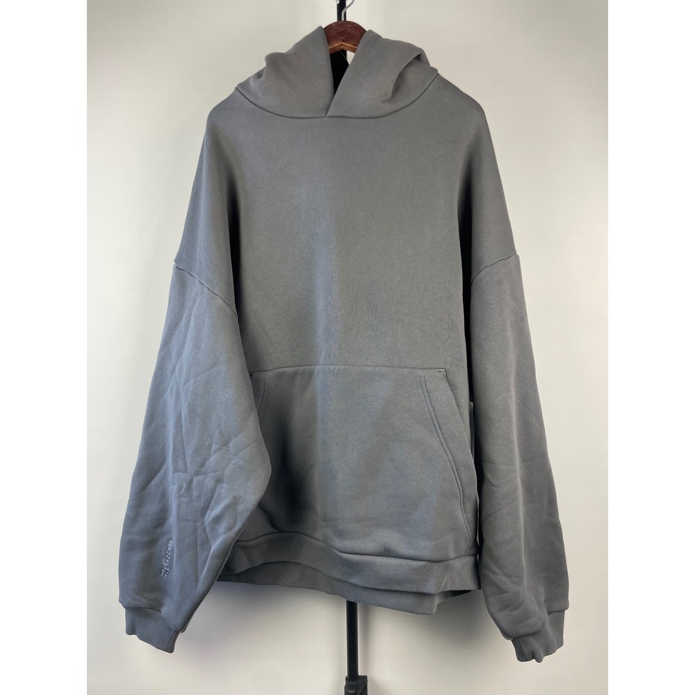 LSKD Trust The Process Oversized Hoodie Charcoal Grey Mens 2XL New With Tags